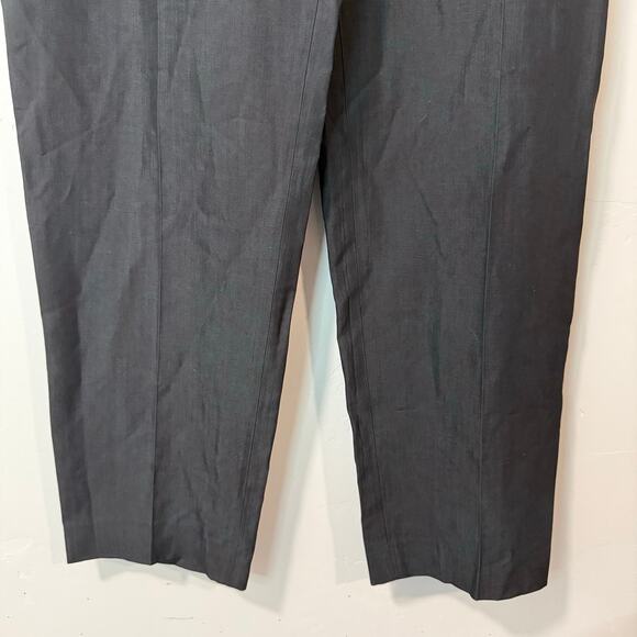 Max Mara Women's Trouser Pants Pleat Front High Rise Black Wool Made in Italy 12 - Picture 4 of 9